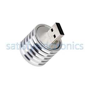 1 pièce neuve en aluminium 3W USB DEL lampe prise projecteur lampe de poche lumière blanche - Photo 1/4