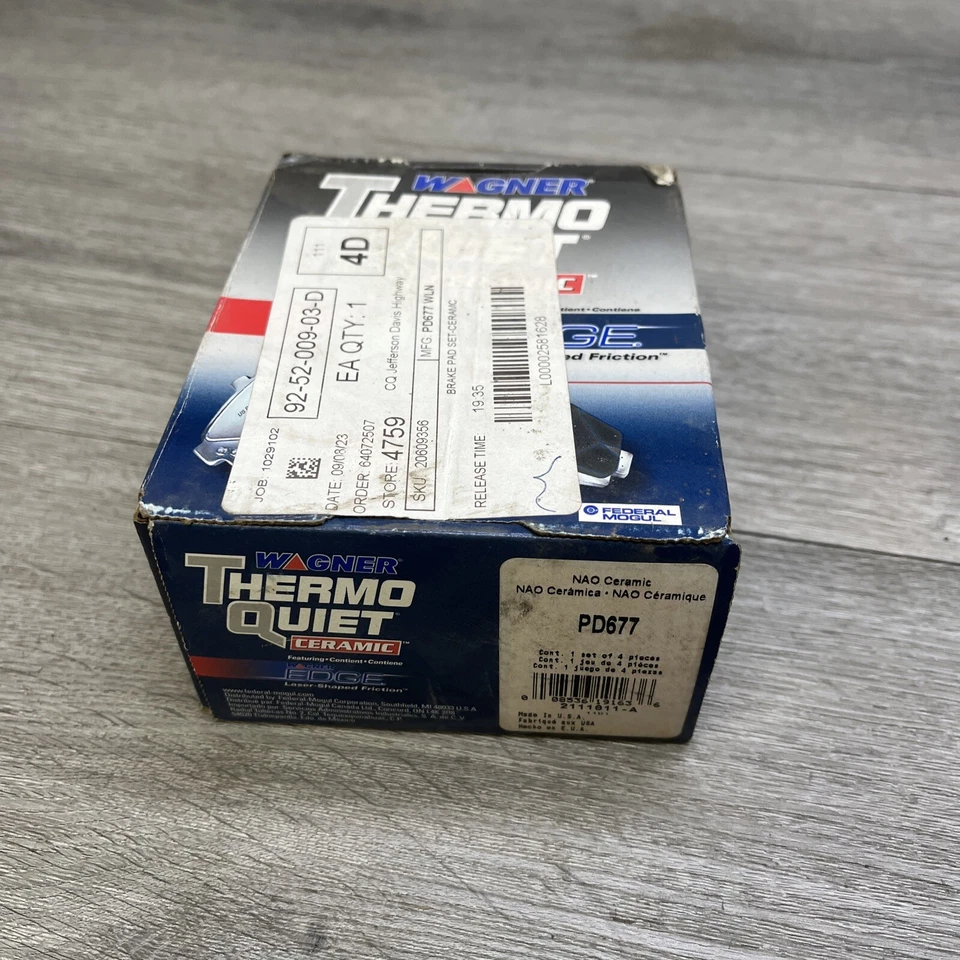 Juego de pastillas de freno de disco - Pastillas de freno de disco ThermoQuiet Wagner se adapta a 95-02 Suzuki Esteem Foto 1 de 1