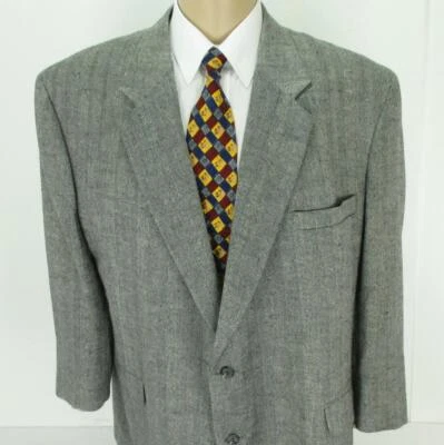 52 R Christopher Hart Gris Tweed Lana 2 Btn Hombres Chaqueta Abrigo Deportivo Blazer Como Nuevo Foto 1 de 4