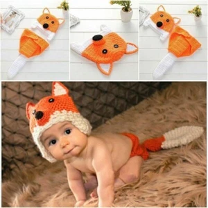 Girls Boys Baby Newborn Crochet Knit Costume Photo Photography Prop Outfits Cute - Picture 1 of 1