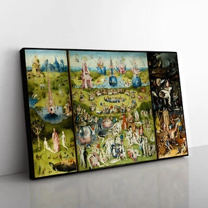 The Garden Of Earthly Delights By Hieronymus Bosch Canvas Wall Art Print Framed - Picture 1 of 6