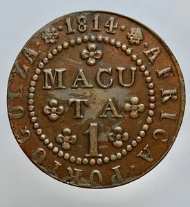 ANGOLA - COLONIA PORTOGHESE 1491-1975 -AE/ MACUTA 1814 - Foto 1 di 2