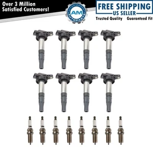 Ignition Coil & Iridium Spark Plug Kit Set for Jaguar Land Rover V8 New - Picture 1 of 6