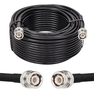 BNC Cable - 100FT RG58 50 ohm Male to Male Coax Cables Low Loss BNC Extension... - Foto 1 di 6