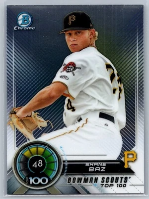 2018 Bowman Chrome Shane Baz Bowman Scouts' Top 100 #BTP-48 - Image 1 of 2