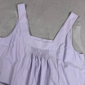Eileen Fisher Airy Organic Cotton Square Sleeveless Neck Dress Womens M Lavender - Picture 1 of 6