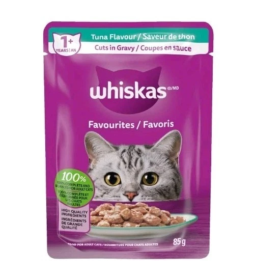 Comida húmeda para gatos adultos Whiskas con sabor a atún salsa, 85 g Foto 1 de 1