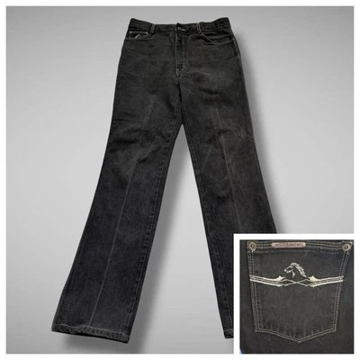 Jeans Jordache Vintage Para Hombres 33x33 Denim Negro Cabeza de Caballo Logo Hecho en EE. UU. Usados en Excelente Condición Foto 1 de 4