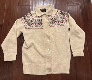 Vintage Glenugie of Scotland Sweater Womens Shetland 100% Pure Wool-Size 34 - Picture 1 of 14