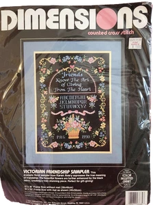 Victorian Friendship Sampler Counted Cross Stitch Kit 3684  Dimensions Sealed - Picture 1 of 5