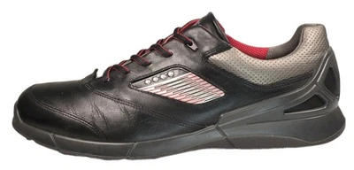 ECCO Base One Hydromax Leather Golf Shoes Men's Size 44 (US 10-10.5) Black Red - Image 1 of 4