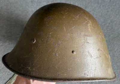 WW2 - M27 Dutch Steel Combat Helmet with Liner & Chin Strap - Military - Police - Image 1 of 4
