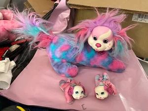Puppy surprise pink and blue with 2 babies soft toy plush just play 2017 - Picture 1 of 5