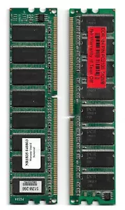 Two ~ 512 MB DDR ~ PC2100 ~ 184 Pin ~ 266 MHz ~ SDRAM ~ Memory Modules - Picture 1 of 2
