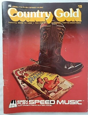 Libro de canciones de música country dorado de colección piano guitarra vocal años 1900 raro Foto 1 de 4