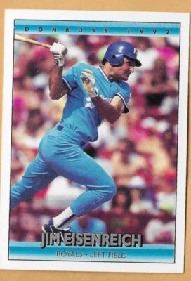 JIM EISENREICH KANSAS CITY ROYALS #297 - DONRUSS NM-MT 1992 - Image 1 of 2