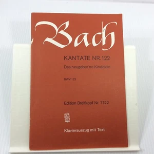 Bach Cantata No. 122 Dominica Post nativitatem Christi Choral Songbook SATB - Picture 1 of 10