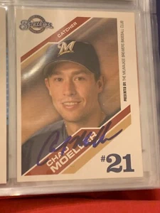 JUEGO DE EQUIPO DE CERVECEROS DE MILWAUKEE CHAD MOELLER AUTOGRAFIADO FIRMADO TARJETA DE AUTENTICIDAD RARA - Imagen 1 de 1