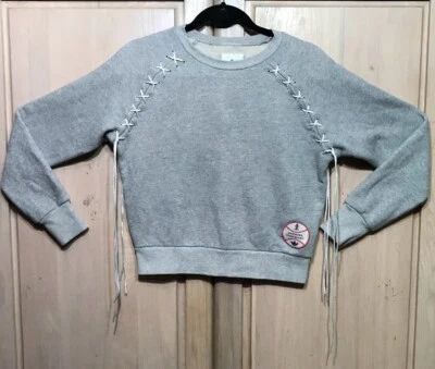 Adidas x Opening Ceremony Heather Gray Lace Up Pullover Crewneck Sweater Size XS - Image 1 of 4
