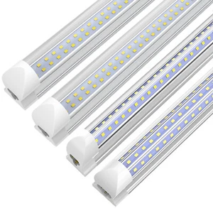 T8 4FT 5FT 6FT 8FT LED Tube Lights Bright Shop Light Fixture 36W-120W - Picture 1 of 32