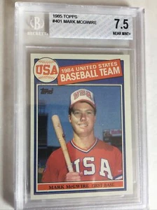 1985 Topps U.S.A. Olympic Mark McGwire RC #401 BGS 7.5 NM+ (7,8.5,8,8)👀📈 - Bild 1 von 7
