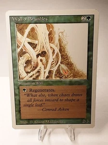 MTG - 3rd Edition - Revised - Wall of Brambles - Uncommon - LP+ NM - Picture 1 of 3
