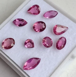 Lotto semipreziosi mix tormalina rosa pietre preziose sfuse sfaccettate 2,55 cts - Foto 1 di 6