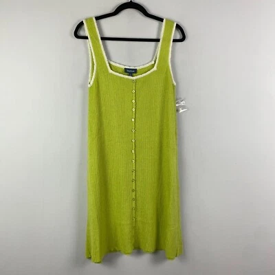 ModCloth Matcha Do About Nothing Sweater Dress Size Large Green Sleeveless - Image 1 of 4