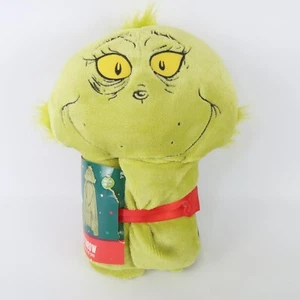 THE GRINCH Hooded Throw Blanket - Culddly As A Cactus Soft! Dr. Suess - Picture 1 of 10