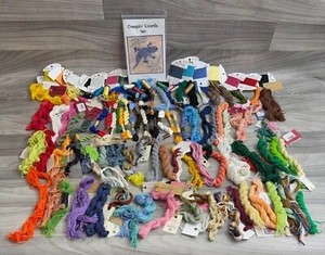 MIXED NEEDLEPOINT THREAD LOT SILK & IVORY BROWN PAPER PACKAGES MERINO WOOL ++ - Picture 1 of 10