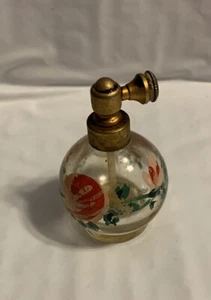 Mini lámpara de aceite vintage pintada con rosas rosadas - Imagen 1 de 5