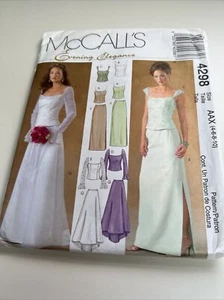WOW! MISS ELEGANT BRIDAL GOWN & BRIDESMAID SEWING PATTERN 4-10 McCalls 4298 - Picture 1 of 12
