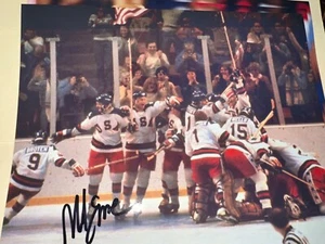MIKE ERUZIONE signed trump USA HOCKEY 1980 OLYMPICS 8x10 photo - Picture 1 of 1