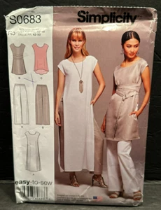 Simplicity leicht zu nähende Misses Tunika mit Hose Muster S0683 WMS GR. 14-22 - Bild 1 von 2