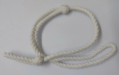 Scouts And Sea Cadet Style 24" White Cord Double Fixed Knot Whistle Lanyard WL01 - Image 1 of 3