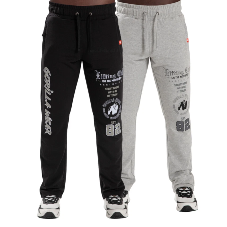 Gorilla Wear Colorado Sweatpants Trainingshose Fitness Gym Wear Schwarz Grau