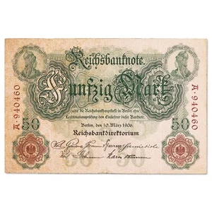 Alemania - Billete 50 Mark 1906 - Reichsbanknote - XF - P.26a - Imagen 1 de 2