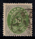 Dania 1870 Mi. 20 Używany 100% sygnowany 16 S, herb