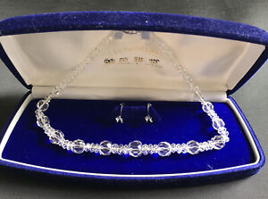 Japanese crystal necklace earring jewelry sets