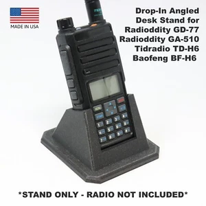 Soporte de escritorio Drop-in para Radioddity GA-510 GD-77 | Tidradio TD-H6 | Baofeng BF-H6 - Imagen 1 de 6