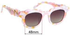 SFx Replacement Sunglass Lenses fits Poppy Lissiman Crimpie - 48mm Wide - Picture 1 of 10