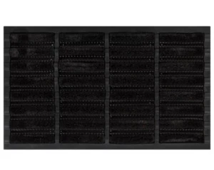 Fußmatte rechteckig 45x75 cm Gummi und Kokos schwarz - Bild 1 von 3