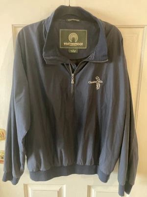 Vtg Weatherproof-Cinnabar Hill Golf Club-1/4 Zip-Men’s Windbreaker-XL - Image 1 of 4