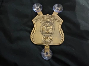 NOVELTY NYPD Shield WINDSHIELD CAR DASH ORNAMENT NYC - Picture 1 of 4