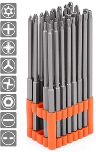 HORUSDY 32-Piece 1/4" Shan Extra Long Security Power Bit Set, 6" Long Tamper..31 - Picture 1 of 11