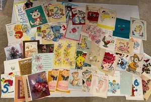 Vintage Lot Grußkarten 50 verschiedene Karten gebraucht und unbenutzt Lot B - Bild 1 von 10