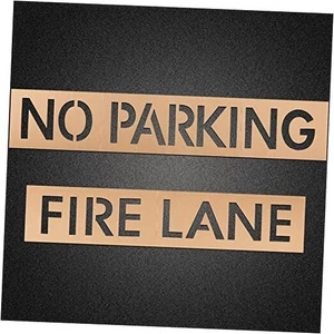 4" Fire Lane No Parking Pavement Word Letter Stencil Template Cardboard 4 Inch - Picture 1 of 8