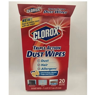 Toallitas antipolvo triple acción Clorox - 12 toallitas CAJA ABIERTA Foto 1 de 4