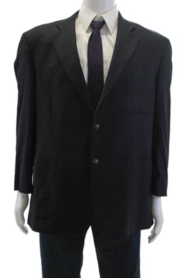Marks & Spencer Mens Two Button Blazer Jacket Navy Blue Wool Size 44 Short - Image 1 of 4
