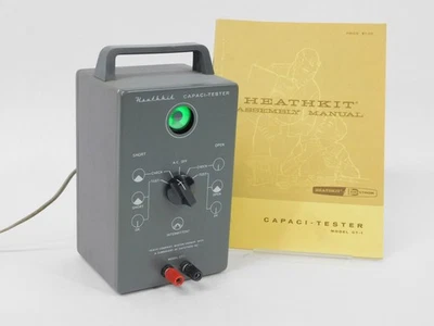 Heathkit CT-1 Probador de Capacitores Comprobador + Manual (tubo brillante) Foto 1 de 4